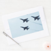 Sticker Rectangulaire Thunderbirds F-16 Airshow (Enveloppe)