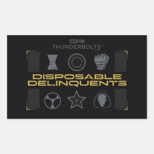 Sticker Rectangulaire Thunderbolts* | Disposable Delinquents (Devant)