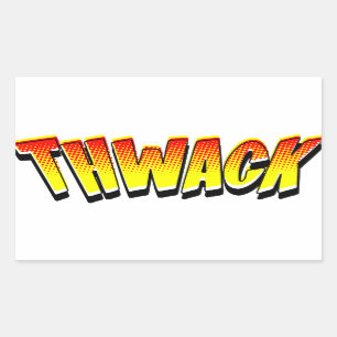 Sticker Rectangulaire THWACK Comic Book Sound Effet