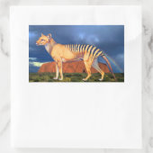 Sticker Rectangulaire Thylacine (Tigre de Tasmanie) (Sac)