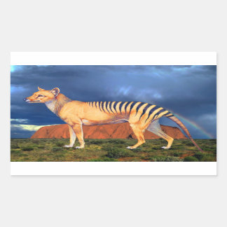 Sticker Rectangulaire Thylacine (Tigre de Tasmanie)