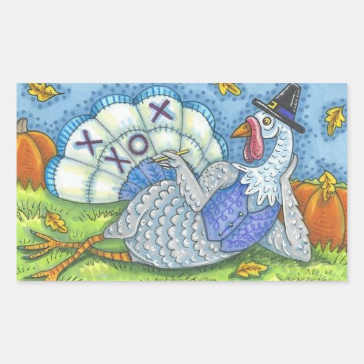 STICKER RECTANGULAIRE TIC TAC TOE TURKEY, FEUILLE DE BÂTIMENTS DE REMERC (Devant)