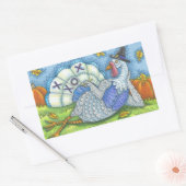 STICKER RECTANGULAIRE TIC TAC TOE TURKEY, FEUILLE DE BÂTIMENTS DE REMERC (Enveloppe)
