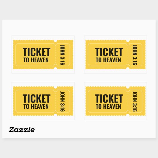 Sticker Rectangulaire Ticket au paradis (Feuille)
