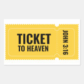 Sticker Rectangulaire Ticket au paradis (Devant)