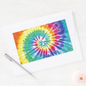 Sticker Rectangulaire Tie Die Multicolor arc-en-ciel (Enveloppe)