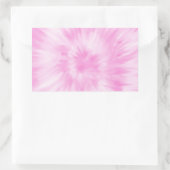Sticker Rectangulaire Tie Dye Pastel Spirale rose Tendance du Tye (Sac)