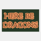 Sticker Rectangulaire Tiens, Dragons (Devant)