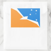 Sticker Rectangulaire Tierra del Fuego Argentine drapeau feu province (Sac)