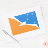 Sticker Rectangulaire Tierra del Fuego Argentine drapeau feu province (Enveloppe)