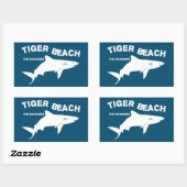 Sticker Rectangulaire Tiger Beach - Bahamas | Plongée avec requins (Feuille)