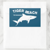 Sticker Rectangulaire Tiger Beach - Bahamas | Plongée avec requins (Sac)