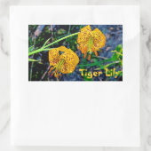 Sticker Rectangulaire Tiger Lily (Sac)