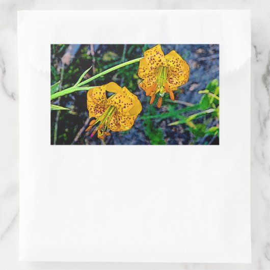 Sticker Rectangulaire Tiger Lily (Sac)