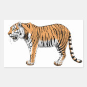 Sticker Rectangulaire Tigre (Devant)