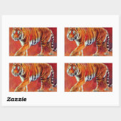Sticker Rectangulaire Tigre du Bengale (Feuille)