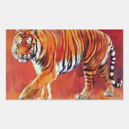 Sticker Rectangulaire Tigre du Bengale (Devant)
