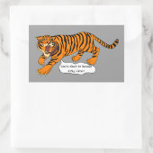 Sticker Rectangulaire Tigres, Lions et Puns (Sac)