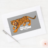Sticker Rectangulaire Tigres, Lions et Puns (Enveloppe)