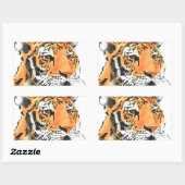 Sticker Rectangulaire Tigress and Cub (Feuille)