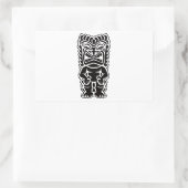 Sticker Rectangulaire tiki totem (Sac)