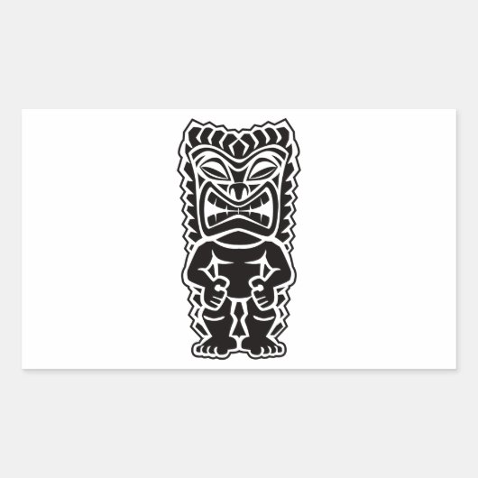 Sticker Rectangulaire tiki totem (Devant)