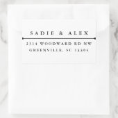 Sticker Rectangulaire Timbre d'adresse de retour "classique" (Sac)