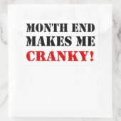 Sticker Rectangulaire Timbre d'approbation de fin de mois de comptabilit (Sac)