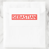 Sticker Rectangulaire Timbre de Sebastian (Sac)
