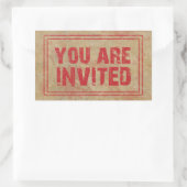 Sticker Rectangulaire Timbre Déplaisant Invité (Sac)