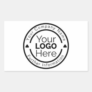 Sticker Rectangulaire Timbre en caoutchouc sur mesure du logo de l'entre