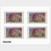 Sticker Rectangulaire Timbre faux de bébé koala (Feuille)