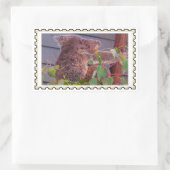 Sticker Rectangulaire Timbre faux de bébé koala (Sac)