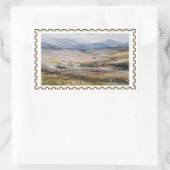 Sticker Rectangulaire Timbre faux d'Écosse (Sac)