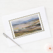 Sticker Rectangulaire Timbre faux d'Écosse (Enveloppe)