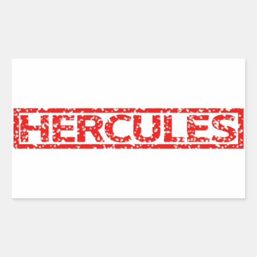 Sticker Rectangulaire Timbre Hercules (Devant)