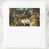 Sticker Rectangulaire Tintoretto - La Cène à Emmaus (Sac)