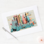 Sticker Rectangulaire Tirage à la main Tokyo Japon (Enveloppe)