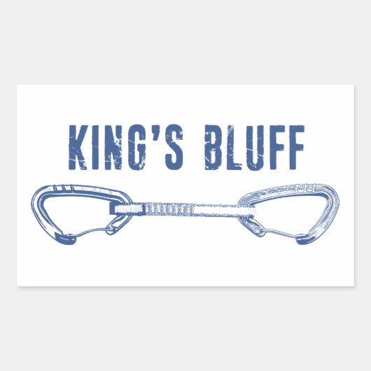 Sticker Rectangulaire Tirage rapide pour l'escalade de King's Bluff Tenn (Devant)