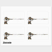 Sticker Rectangulaire Tirer Comme Une Fille (Feuille)