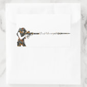 Sticker Rectangulaire Tirer Comme Une Fille (Sac)