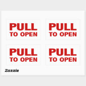 Sticker Rectangulaire Tirer sur le panneau de portes ouvertes (Feuille)