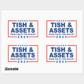 Sticker Rectangulaire Tish and Assets - Attrapez-le par le portefeuille (Feuille)