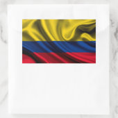 Sticker Rectangulaire Tissu de drapeau de Colombie (Sac)