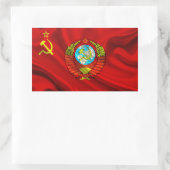 Sticker Rectangulaire Tissu du drapeau de l'URSS (Sac)