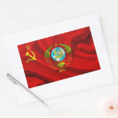 Sticker Rectangulaire Tissu du drapeau de l'URSS (Enveloppe)
