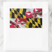 Sticker Rectangulaire Tissu du drapeau du Maryland (Sac)