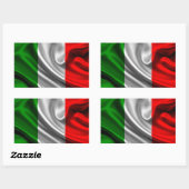 Sticker Rectangulaire Tissu du drapeau italien (Feuille)