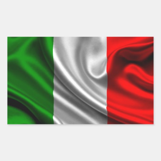 Sticker Rectangulaire Tissu du drapeau italien (Devant)