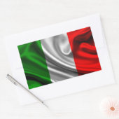 Sticker Rectangulaire Tissu du drapeau italien (Enveloppe)